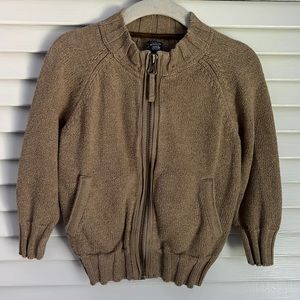 Gap Sweater Cardigan Track Jacket in oatmeal tan